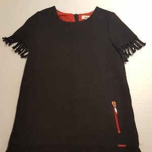 Junior Gaultier wool dress with red lining